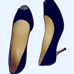 Bruno Magli black peep toe slip on pumps - size 7 (gently used)